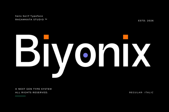 Biyonix: The Futuristic Sans Serif Typeface for Modern Editorial Design