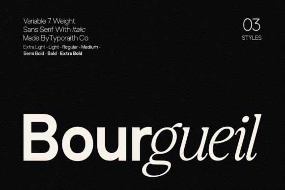 Bourgueil: The Modern Sans Serif Font for Professional Branding