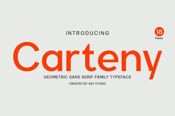 Carteny - Geometric Sans Family: A Modern Typeface for Real Branding