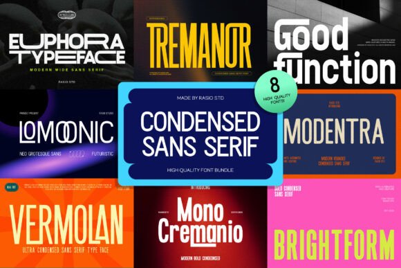 Condensed Sans Serif Bundle: The Modern Typeface for Strong Branding