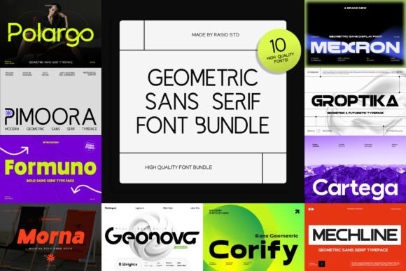 Elevate Your Shop with the Geometric Sans Serif Bundle Typeface