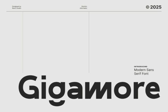 Gigamore: A Modern Sans Serif Typeface for Contemporary Branding