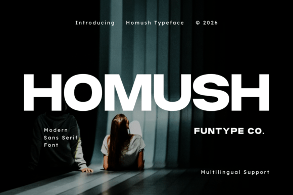 Homush: A Modern Sans Serif Typeface for Editorial Impact
