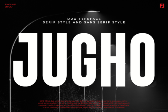Jugho: The Bold Duo Typeface for Modern Editorial Design