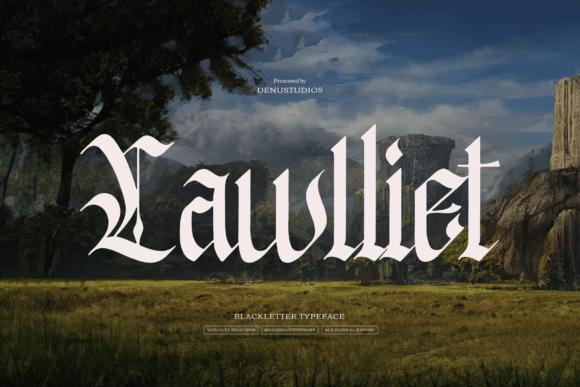 Lawlliet: A Bold Blackletter Typeface for Handmade Branding