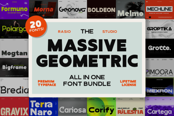 Massive Geometric Bundle: The Perfect Typeface for Modern Handmade Brands