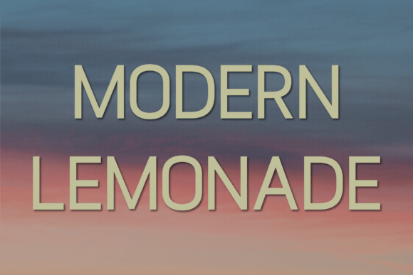 Modern Lemonade: A Classy Sans Serif for Digital Branding