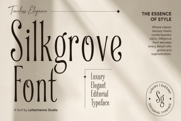 Silkgrove: The Elegant Serif Typeface for Handmade Labels and Branding