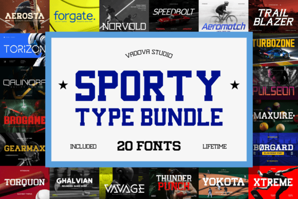Sporty Type Bundle: The Bold Typeface for Energetic Branding